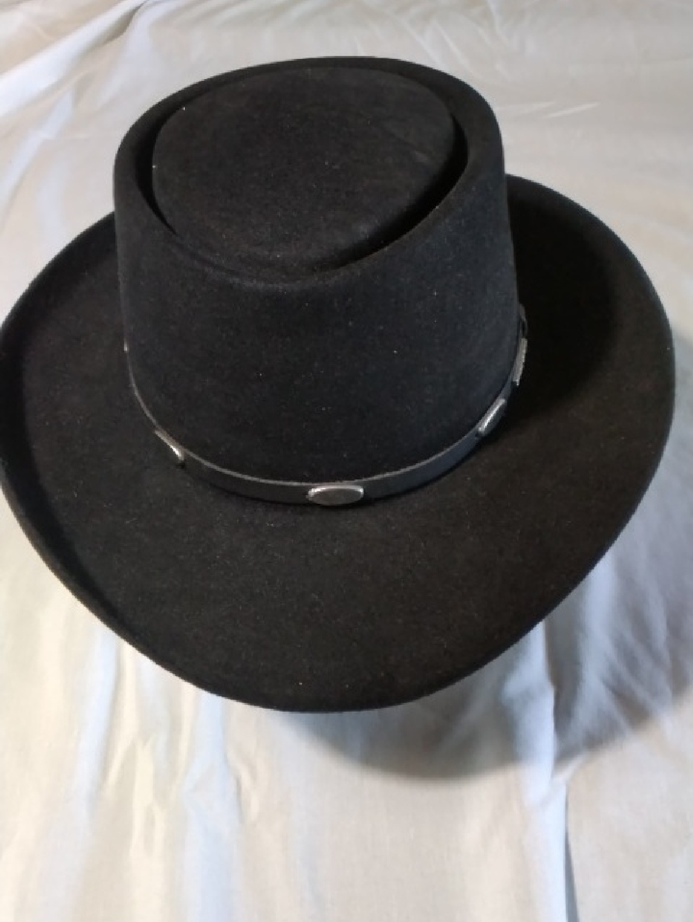 Stetson " The Gun Club " Royal Flush - Black Felt Cowboy Hat , 7R , $89